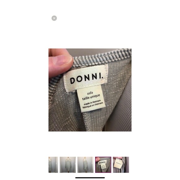 DONNI Ribbed Sweater Coat Open Front Tan Brand New One Size Fits Most - Picture 7 of 9